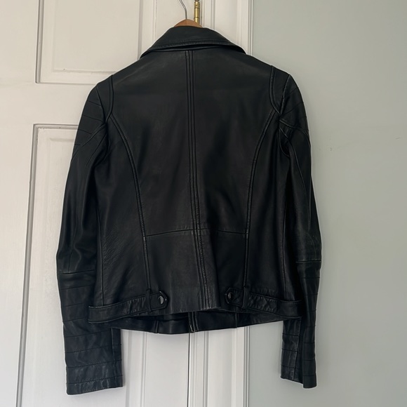 Ted Baker real leather biker jacket, size 2 (approx size 4 US) - Picture 4 of 8